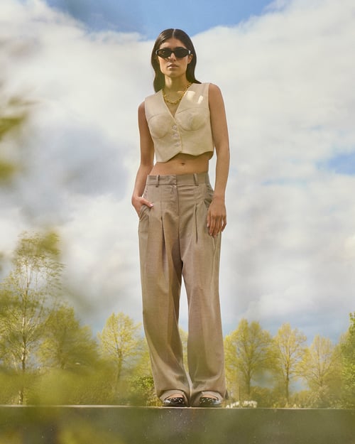 straight fit pantalon bijenkorf