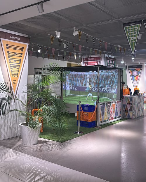 Penalty schieten in de Fanzone