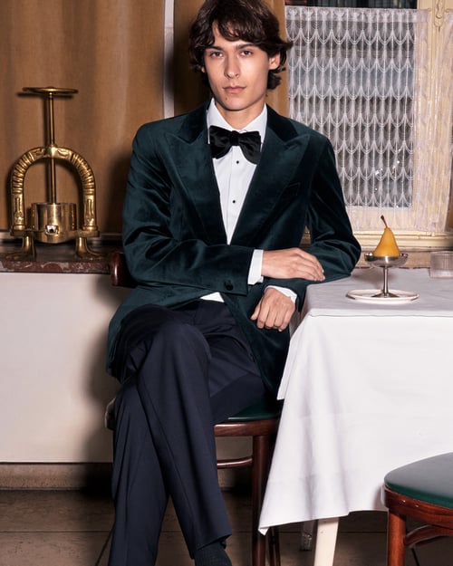 model fluwelen blazer