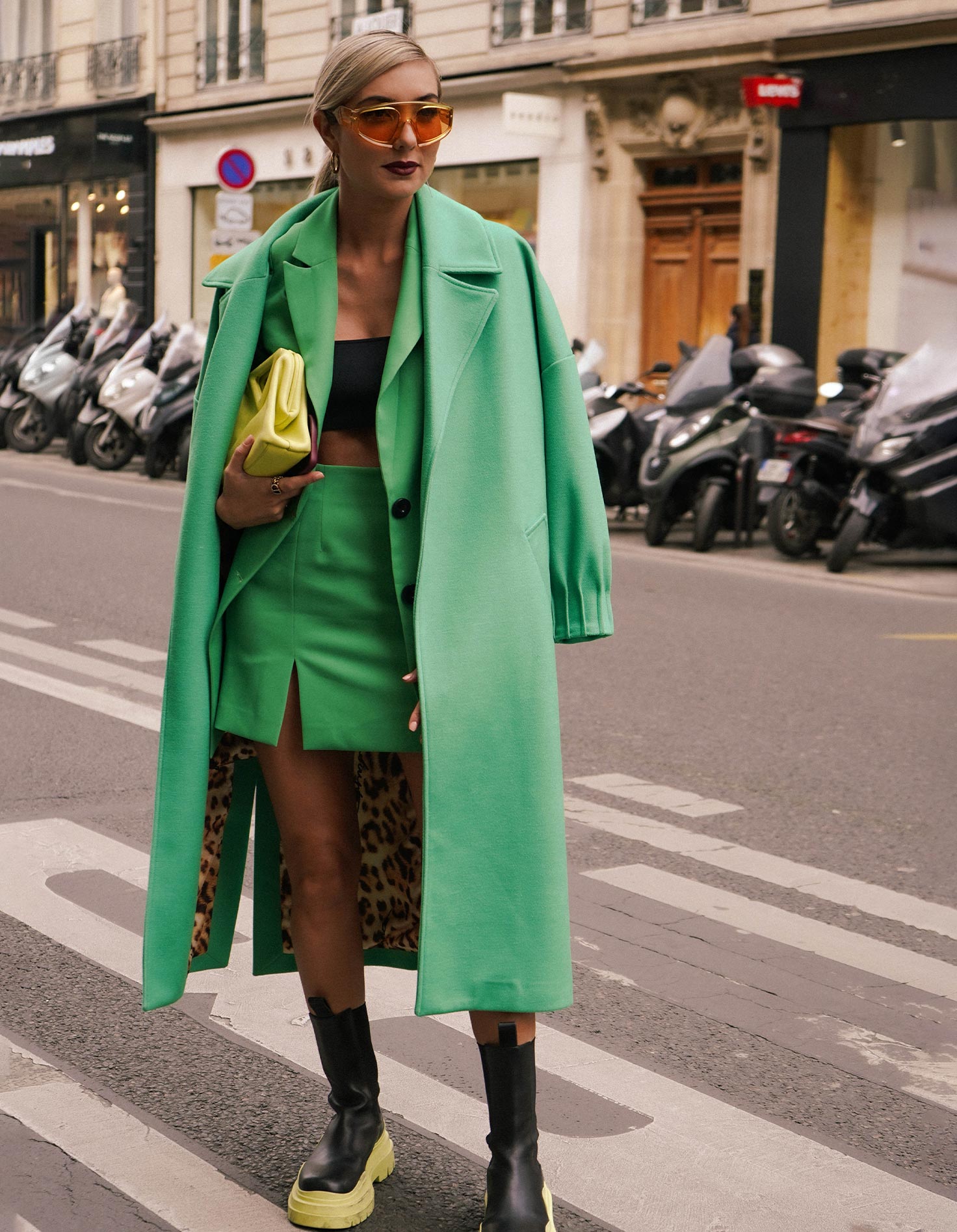 groene look parijs dames