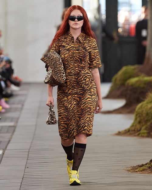 jurk met dierenprint