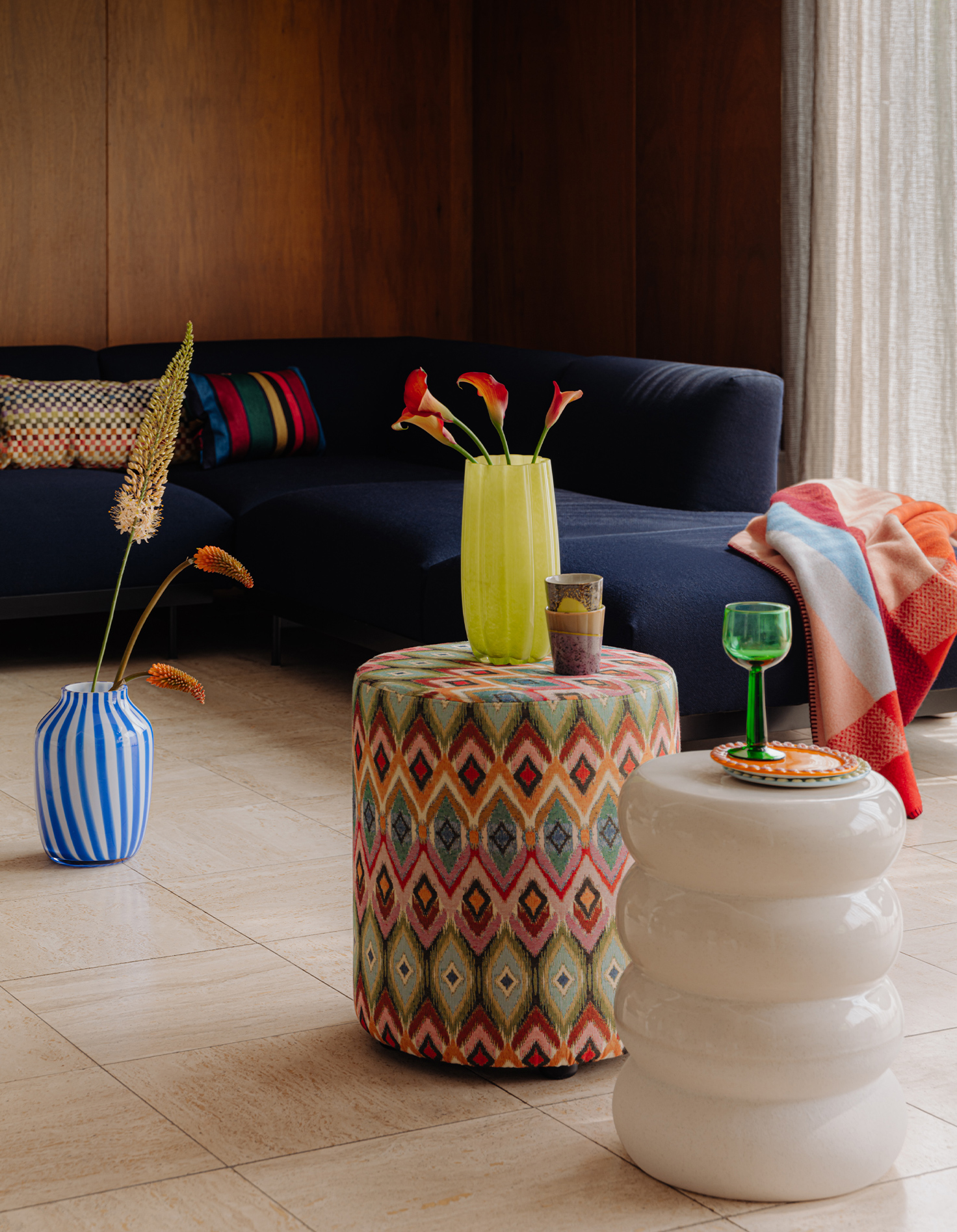 Eclectische stijl woonkamer