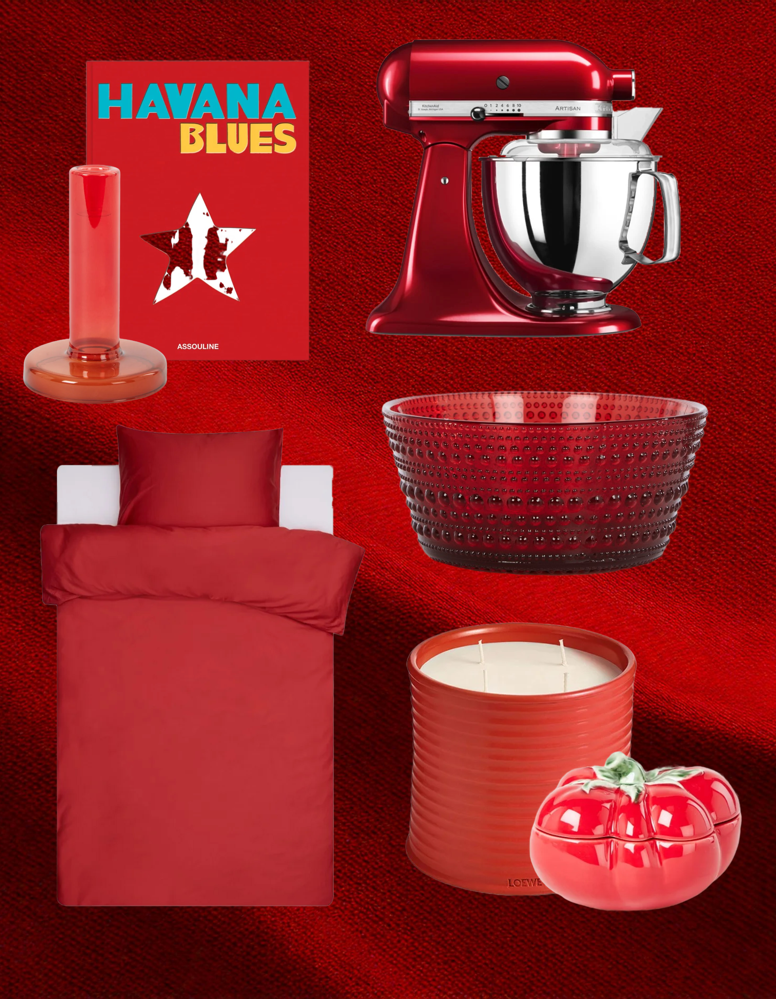 Pops of red interie