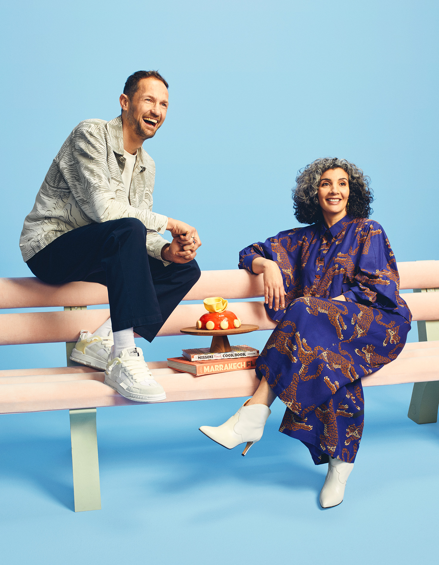 Chef-patissier Mark Potma van de Bijenkorf Patisserie ontmoet Nadia Zerouali tv-kok culinair ondernemer en kookboekenschrijver