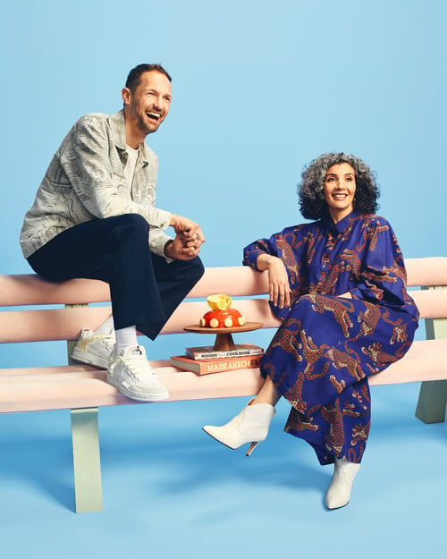 Chef-patissier Mark Potma van de Bijenkorf Patisserie ontmoet Nadia Zerouali tv-kok culinair ondernemer en kookboekenschrijver